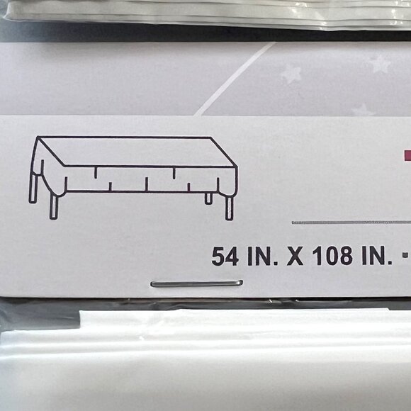 Set of 4 Brand New Large 54" x 108" Rectangular White Plastic Tablecloths! - Picture 3 of 16